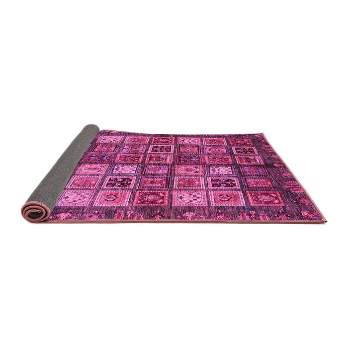Sideview of Abstract Pink Modern Rug, abs676pnk