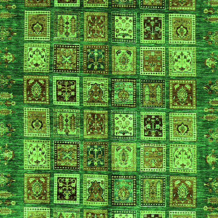 Machine Washable Abstract Green Modern Area Rugs, wshabs676grn