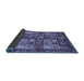 Sideview of Abstract Blue Modern Rug, abs676blu