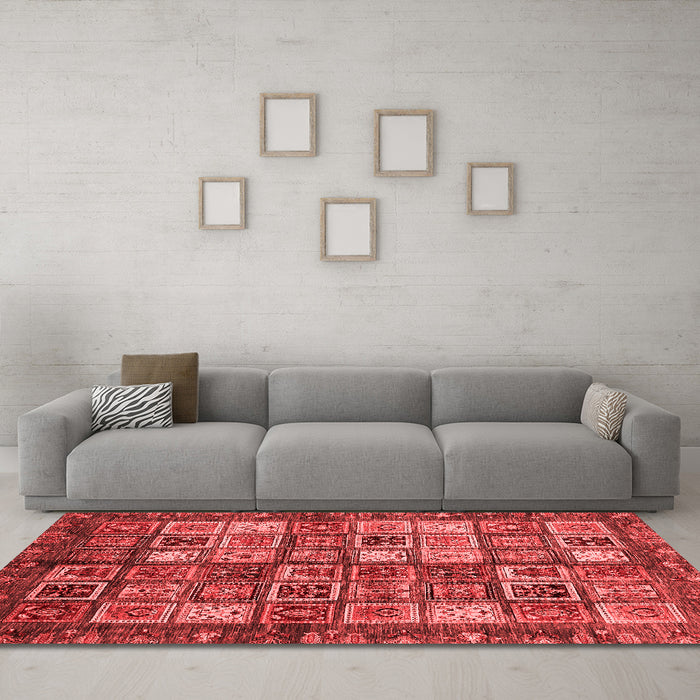 Modern Red Washable Rugs