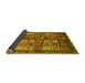 Sideview of Abstract Yellow Modern Rug, abs676yw