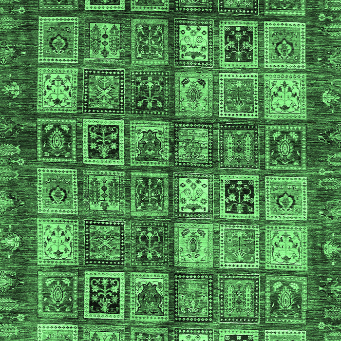 Abstract Emerald Green Modern Rug, abs676emgrn
