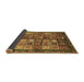 Sideview of Abstract Brown Modern Rug, abs676brn