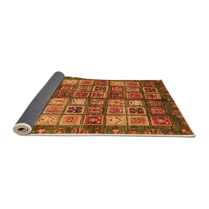 Sideview of Abstract Orange Modern Rug, abs676org