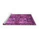 Sideview of Machine Washable Abstract Purple Modern Area Rugs, wshabs676pur