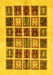 Abstract Yellow Modern Rug, abs677yw