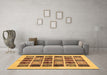 Machine Washable Abstract Brown Modern Rug in a Living Room,, wshabs677brn