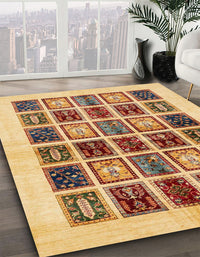 Abstract Red Modern Rug, abs677