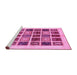 Sideview of Machine Washable Abstract Pink Modern Rug, wshabs677pnk