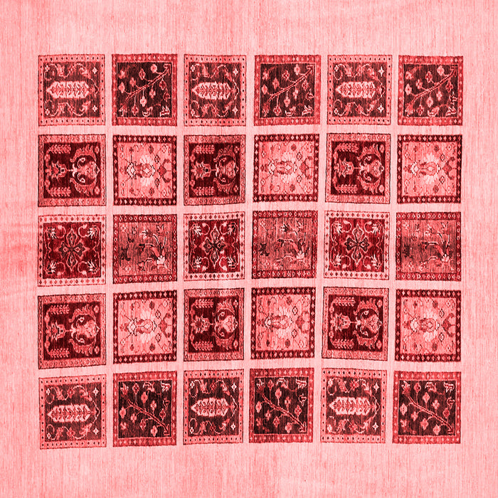 Machine Washable Abstract Red Modern Rug, wshabs677red