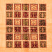 Square Abstract Orange Modern Rug, abs677org