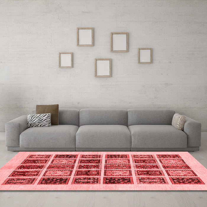 Modern Red Washable Rugs