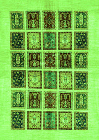 Abstract Green Modern Rug, abs677grn