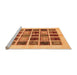 Sideview of Machine Washable Abstract Orange Modern Area Rugs, wshabs677org