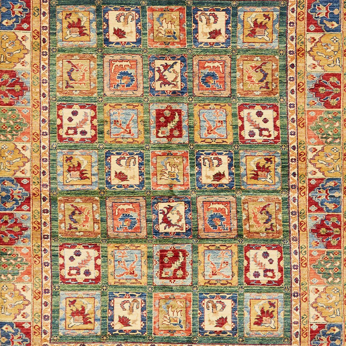 Abstract Metallic Gold Modern Rug, abs678