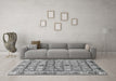 Machine Washable Abstract Gray Modern Rug in a Living Room,, wshabs678gry