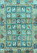 Machine Washable Abstract Light Blue Modern Rug, wshabs678lblu