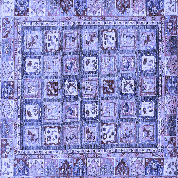 Square Machine Washable Abstract Blue Modern Rug, wshabs678blu