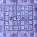 Square Machine Washable Abstract Blue Modern Rug, wshabs678blu