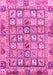 Machine Washable Abstract Pink Modern Rug, wshabs678pnk