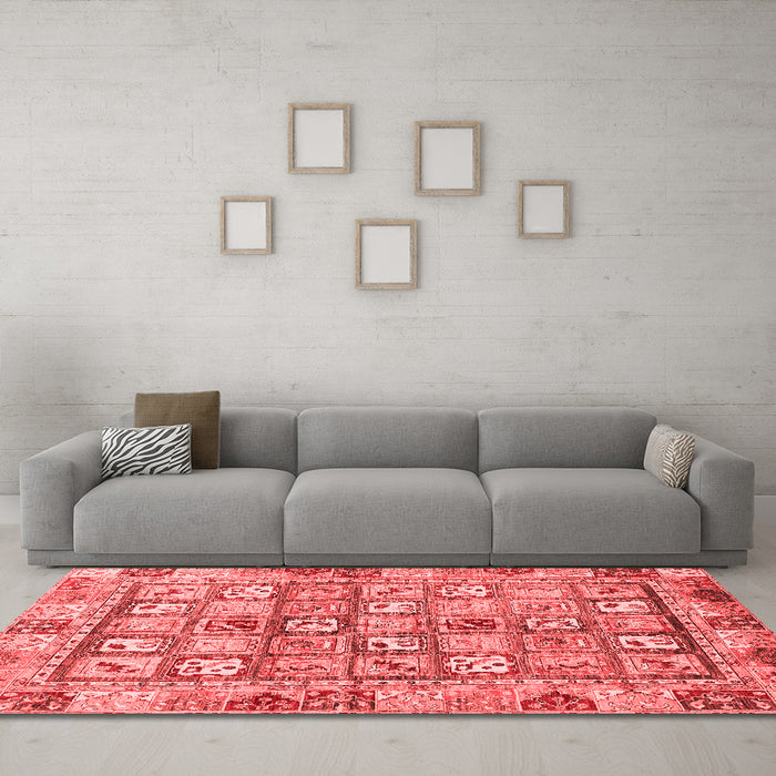 Modern Red Washable Rugs