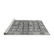 Sideview of Machine Washable Abstract Gray Modern Rug, wshabs678gry