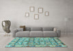 Machine Washable Abstract Light Blue Modern Rug in a Living Room, wshabs678lblu