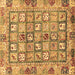 Square Abstract Brown Modern Rug, abs678brn