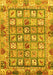 Machine Washable Abstract Yellow Modern Rug, wshabs678yw