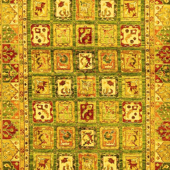 Machine Washable Abstract Yellow Modern Rug, wshabs678yw