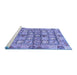 Sideview of Machine Washable Abstract Blue Modern Rug, wshabs678blu