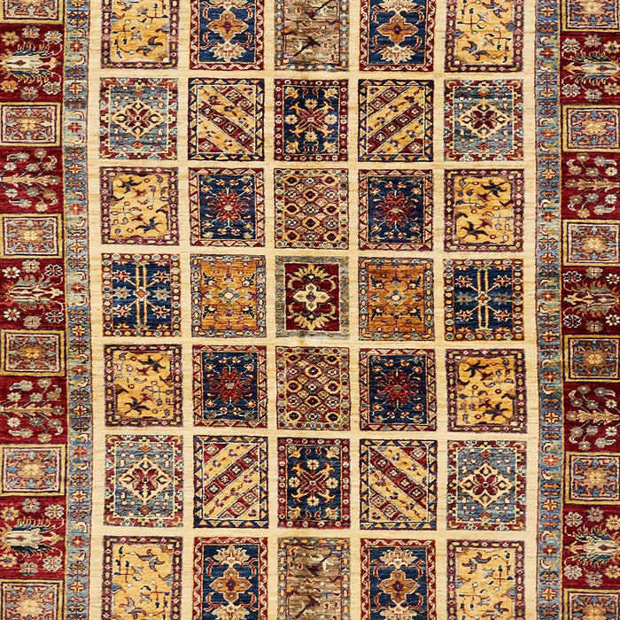 Machine Washable Abstract Saffron Red Rug, wshabs679