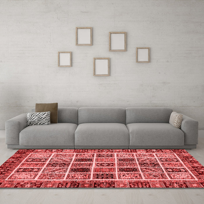 Modern Red Washable Rugs