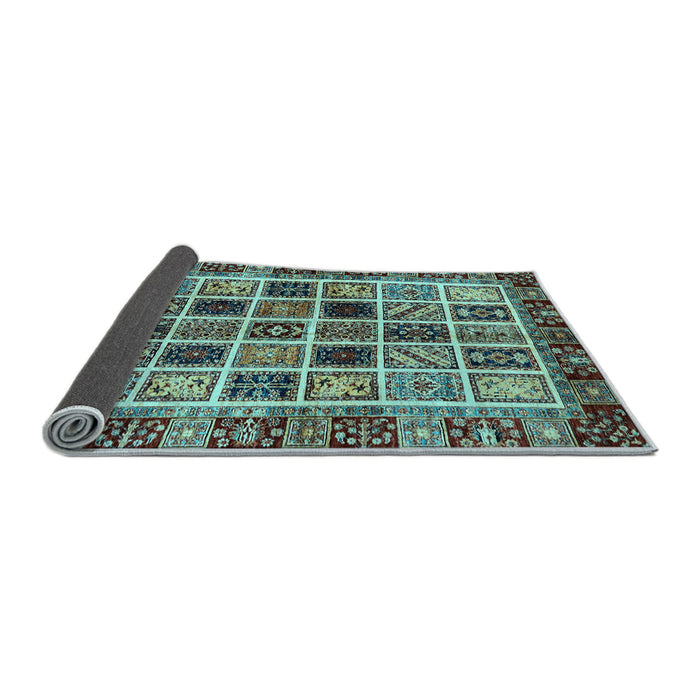 Sideview of Abstract Light Blue Modern Rug, abs679lblu