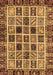 Machine Washable Abstract Brown Modern Rug, wshabs679brn