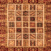 Square Abstract Orange Modern Rug, abs679org