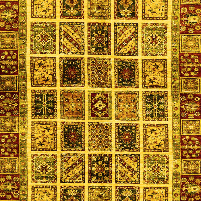 Abstract Yellow Modern Rug, abs679yw