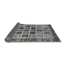 Sideview of Abstract Gray Modern Rug, abs679gry