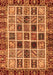 Machine Washable Abstract Orange Modern Area Rugs, wshabs679org