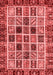 Abstract Red Modern Area Rugs