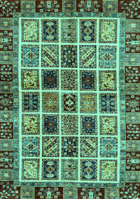 Abstract Turquoise Modern Rug, abs679turq