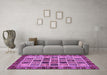 Machine Washable Abstract Purple Modern Area Rugs in a Living Room, wshabs679pur