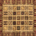 Square Abstract Brown Modern Rug, abs679brn