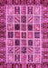 Machine Washable Abstract Pink Modern Rug, wshabs679pnk