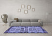 Machine Washable Abstract Blue Modern Rug in a Living Room, wshabs679blu