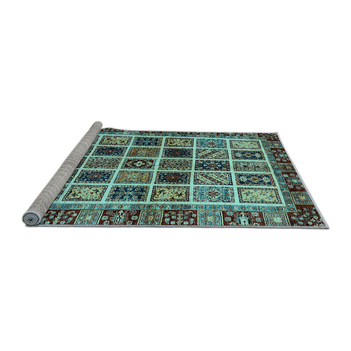 Sideview of Machine Washable Abstract Light Blue Modern Rug, wshabs679lblu