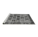 Sideview of Machine Washable Abstract Gray Modern Rug, wshabs679gry