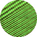 Round Checkered Green Modern Rug, abs67grn