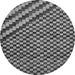 Round Machine Washable Checkered Gray Modern Rug, wshabs67gry