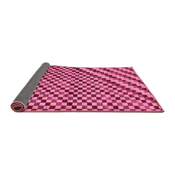 Sideview of Checkered Pink Modern Rug, abs67pnk